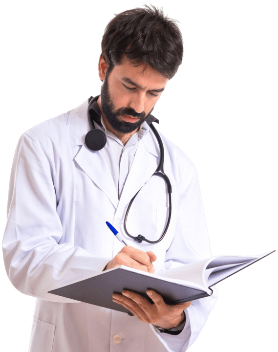 Doctor writing notes